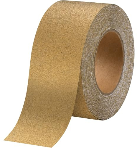 LuckyGuard PSA Sandpaper Roll 80 Grit 2-3/4in x 20 Yards Self Adhesive Sticky Back Longboard Sand Paper Continuous Roll,Sand Sheets Roll for Woodworking Auto Body Sander and Hand Sanding Blocks
