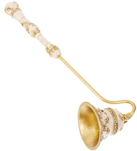 RORPOIR Estintore Candele in Lega di Zinco con Manico Lungo Anticato Spegnitoio Sicuro per Stoppini di Candele Profumate Facile da Usare e Leggero Strumento Domed per Aromaterapia Accessor