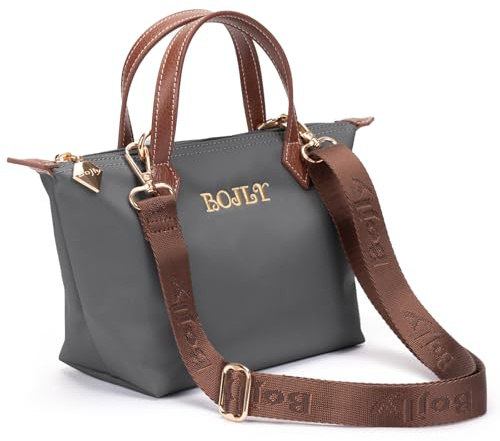 BOJLY Damaxelväska Grå/Svart – Vattentät & Modern Crossbody
