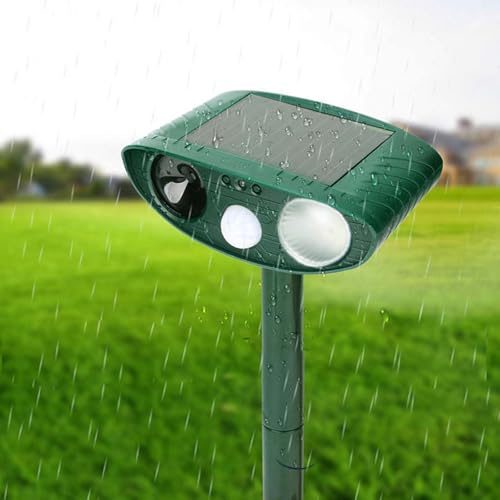Ultraljuds-Multifunktionell Insektsavvisare Med Sol-, InfraröTt- Och Led-Blinkande Ljus, Avtagbar Och Justerbar StöDståNg, VattentäT, LäMplig FöR TräDgåRdar Och RisfäLt,B