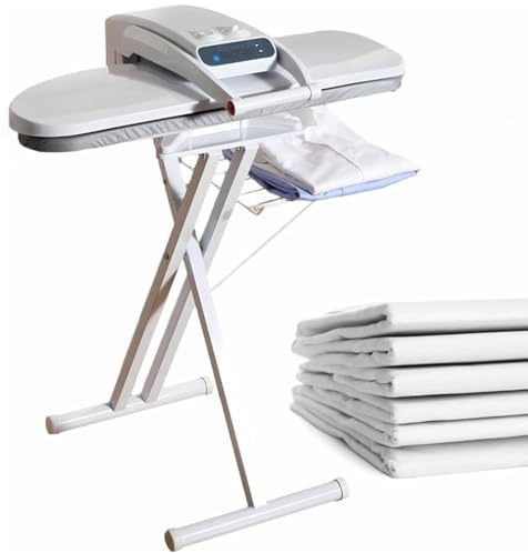 Prensa de plancha de vapor con pantalla LED y controles digitales, 5 ajustes de tela para uso doméstico y comercial, capacidad del depósito de 300 ml
