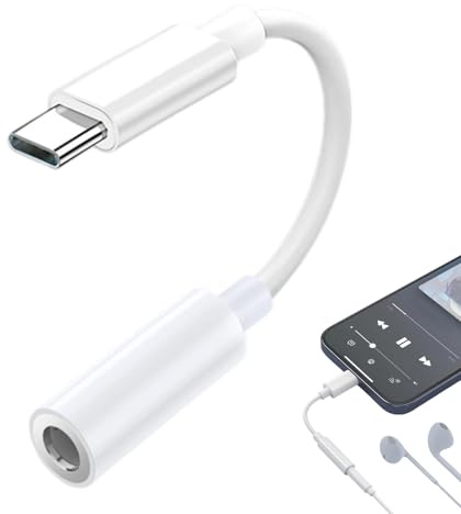 USB C till 3,5 mm uttag – hörlursuttag omvandlare -typ C till 3,5 mm hörlurar Aux digitalt ljud hörlursadapter | USB hörlursadapter för bärbar dator surfplatta DJ studio inspelning