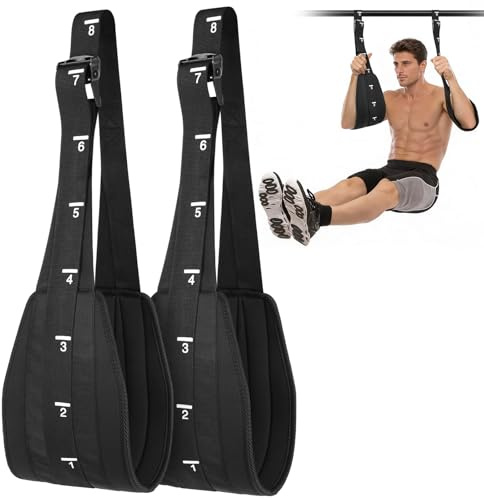 AUYAO Correas Abdominales, Maquina Abdominales, Slings para Barra de Dominadas, Soporte para Brazos, Fitness y Fuerza, con Números