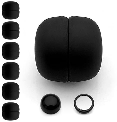 8pcs Magnetic Hijab Pins, No-Snag Scarf Magnets for Women & Men, Multi-Purpose Pinless Clasp for Shawls, Scarves, Clothes (Black)