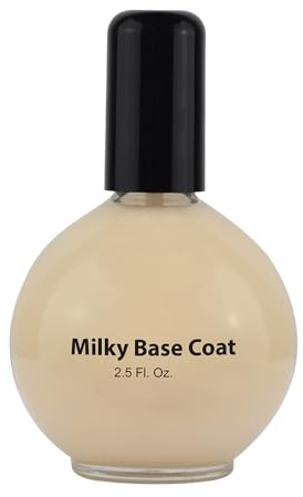 PRONAIL - Milky Base Coat for Nail Polish, 2.5 Oz - Professional Strength, Long Lasting, Manicure and Pedicure, Nail Strengthener, Hardener, Prevents Chipping - Fast Dry