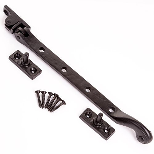 White Hinge 10 Black Antique Window Casement | Fits Left & Right Handed Windows