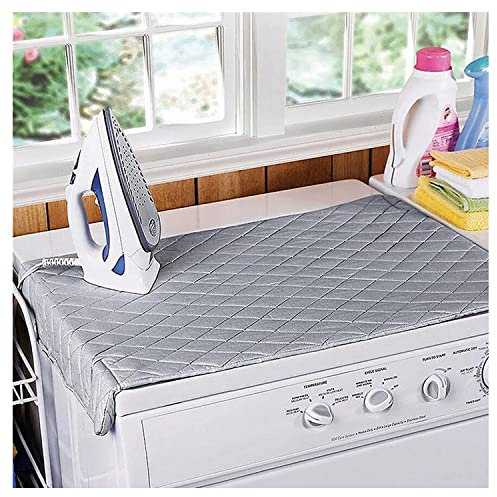 Plastific Iron Anywhere Travel Ironing Mat/Pad Portable Soft Thicken Sponge Folding Roll Up Magnetic Table Top Surface Sheet with a Metallised Titanium Cover to Reflect Heat.