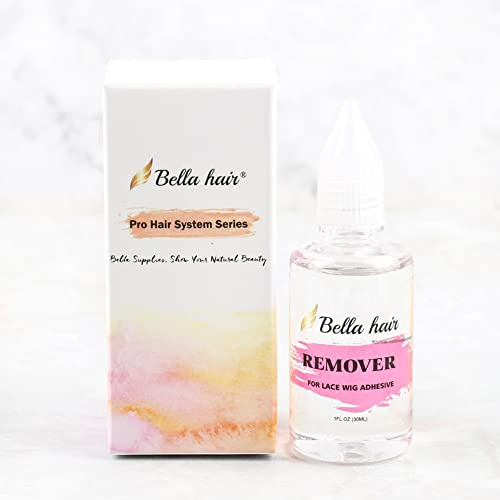 Bella Hair Wig Glue Remover, Fast Acting Tape in Hair Extensions Adhesive Remover, Gentle Solvent for Hair Replacement | Lace Front Wigs | Poly | Hairpiece | Toupee | Cosmetic Hair Systems (1.0 Fl Oz)