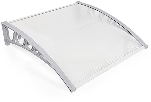 Auvent de Porte d'entrée, Marquise de Porte et Fenêtres, Auvent de fenêtre en Polycarbonat, UV Protection, Pluie et Neige Protection (80*120cm)