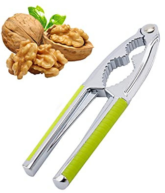 Schiaccianoci，1 PCS schiaccianoci Antiscivolo，Nut Sheller Tool, Tagliavite Pinze per Noci, Acciaio Inox schiaccianoci,Schiaccianoci in Metallo,per Noci,mandorle,nocciole,Frutti di Mare (Grün)
