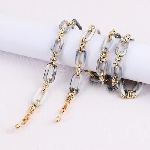 SOREZE Acrylique Bouton chaîne Lunettes Lunettes chaîne Femmes Anti-Perte Masque Suspendu Lunettes de Soleil lanières Tenir Cordon Sangle Corde Collier