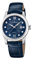Candino Uhr Für Damen C4736/2 Lady Elegance Silber Edelstahl Case BlauLeder Band