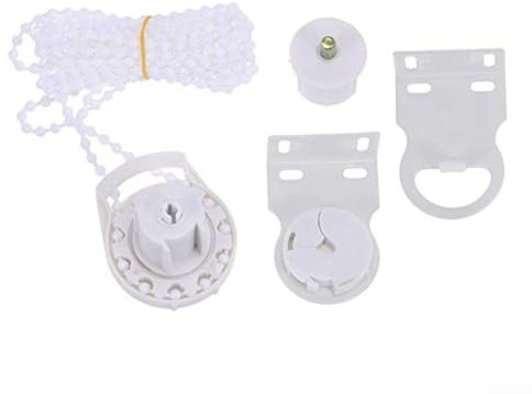 Roller Blind Fittings, 38mm Plastic Roller Blind Fittings Kit Brackets Chain Spares Set Blind Replacement Parts for Curtain Rods