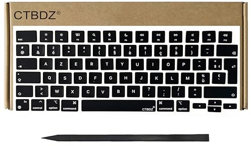 CTBDZ Capuchons De Touches De Clavier Azerty Français De Rechange pour MacBook Pro M1 Pro/Max Retina 14 inch A2442,16 inch A2485 2021 Année