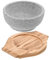Cabilock Dolsot Bibimbap Bowl 20 Oz Bol En Pierre Coréen Avec Base En Bois Bol Dolsot Traditionnel Casserole Plateau Ensemble Pour Restaurant À Domicile