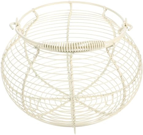 Hoement Cesta De Almacenamiento De Alimentos De Hierro Cesta De Huevos y Frutas Diseño Vintage Para Decoración De Cocina y Organización El Hogar