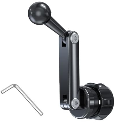 MARCBUSE Extensor de rótula de 17 mm, soporte de varilla giratoria, adecuado para salida de aire de coche, soporte de teléfono y montaje de navegación, soporte de teléfono ABS