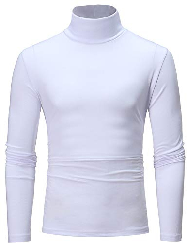 Camiseta Termica Hombre Manga Larga Invierno Camisa Algodón Cálido Cuello Alto Ligero Ropa Interior Funcional para Hombre Top Elástica Y Transpirable