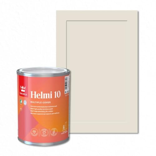 TIKKURILA Helmi 10 Matt Paint for Kitchen Cupboards, Furniture & MDF | Durable Interior Wood Finish - 1L Merino Y458