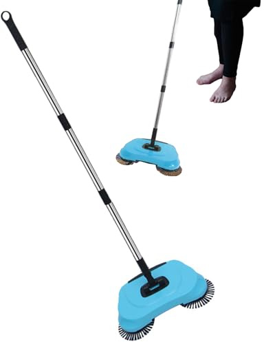 Spazzatrice Per Pavimenti A Spinta Manuale - Scopa Per Tappeti Non Elettrica, Strumento Per La Pulizia Con Impugnatura Regolabile, Spazzatrice Per Pavimenti Durevole, Strumenti Per La Pulizia Dei Pavi