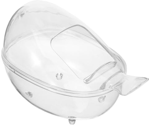 ULTECHNOVO Bañera para Hámster Transparente de Plástico, Baño de Arena para Jerbos y Pequeños Roedores, Accesorio Compacto para Jaula, Baño Fácil y Práctico para Mascotas Pequeñas
