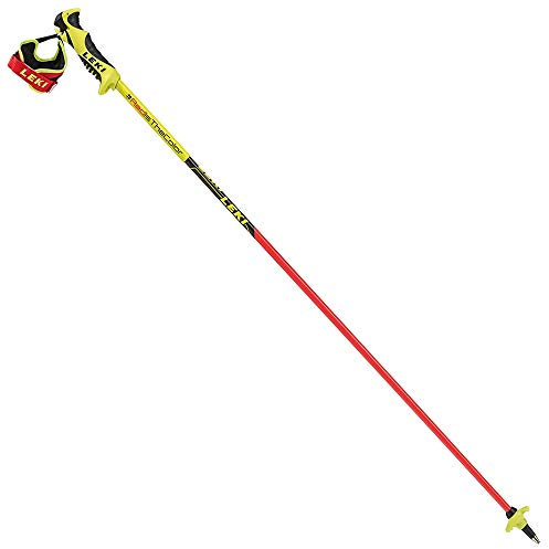 Leki 6436520 Stab 10,5 cm, Schwarz, Rot, Gelb, Aluminium – Farbtöne (Ski Alpin, 10,5 cm, Erwachsene, Unisex, Schwarz, Rot, Gelb, Uniform)