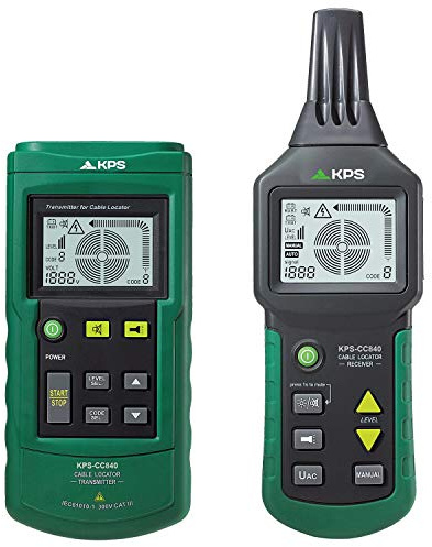 KPS-CC840 Kabelsuchgerät - Kurzschluss- und Kabelbruchdetektor, Rohr- und Leitungssucher - Bis zu 2,5m Tiefe - CAT III 300V