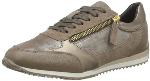Geox Damen D Calithe Sneaker, Dk Taupe, 37 EU