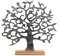 DESIGN DELIGHTS Skulptur LEBENSBAUM Albero | 38x37x8 cm (BxHxT), Metall, Mangoholz | Metallbaum auf Sockel, Baum des Lebens Aufsteller