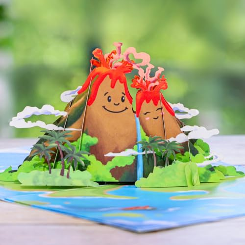 UNIPOP I Lava You Pop Up Card, 3D Anniversary Greeting for Wife & Husband, Valentine’s Day & 1st Paper Anniversary