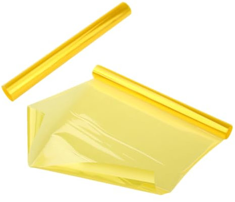 Gatuida Autoscheinwerferfolie 2er-Set Selbstklebende Tönungsfolie 30 X 120 cm Gelb Leichte Tönung für Auto-nebellichter und Scheinwerfer