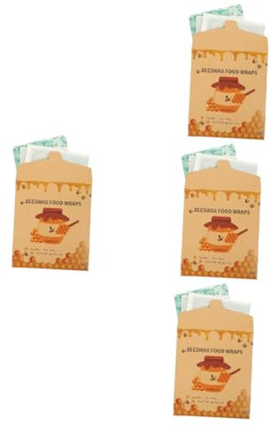 Healeved 12pcs Food Wraps Reusable Beeswax Wraps for Food Sustainable Wrapping Sheets