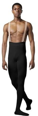 Etoile Calzamaglia da Uomo Lunghezza Intera con Piede MP001 per Bloch Sport Danza Classica Ballo Ballerino Relax Balletto Saggio Prove Esibizioni Allenamento Pantalone (Nero, XL)