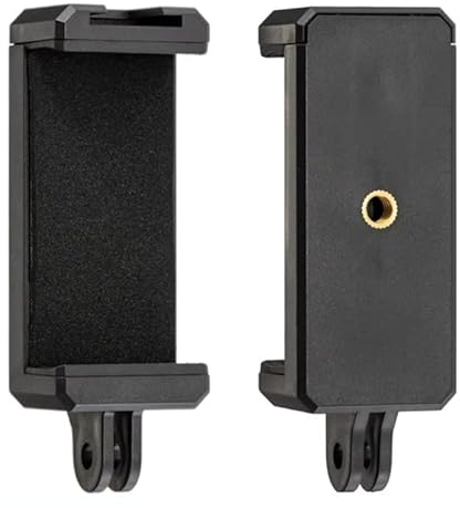 Support de Trépied pour Téléphone Portable avec Interface de Caméra Action pour GoPro Selfie Stick Monopode Accessoires Montage de Vélo | Support avec Trou de Vis 1/4 | Compatible avec iPhone 15 16