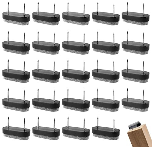 24 stycken filttassar, robusta och lätta att använda, filtglider för stolar, fuktbeständiga och halkfria, filtglider för skruvning, för möbler, bordsben (1)
