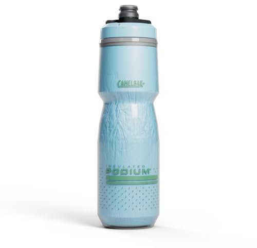 CamelBak Podium Chill Bike Insulated Squeeze Water Bottle Crystal Blue, 24oz