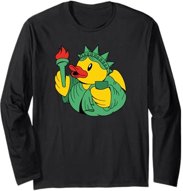 Rubber Duck Statue Of Liberty - Funny Long Sleeve T-Shirt