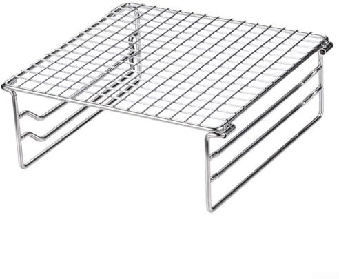 Mini parrilla de acero inoxidable para exteriores con tres alturas ajustables, perfecta para barbacoa y cocina de camping