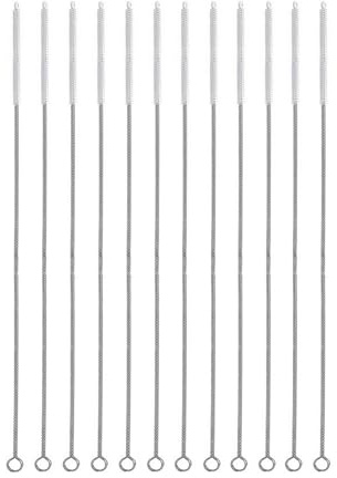 TMTGTS Rengöringsborste 200 x 4 mm 12 st. provrör borste mjölkslangborste slangborste rengöringsborstar sugrör borstar sugrör borstar reagensglasborste flaskborste sugrör borste sugrör borste