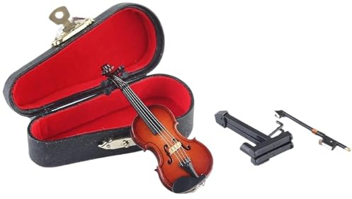 Violino Con Suono - Materiale Corde Metalliche Corpo In Legno | Portachiavi Giocattolo Strumento Musicale Miniatura Per Bambini, Collezioni