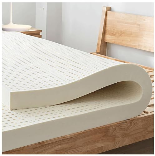 100% Natural Latex Super Soft,Premium Natural Latex Mattress Topper, Organic Cotton Cover No Memory Foam Chemicals, Help Relief Shoulder,3in,150x200cm(59x79in)
