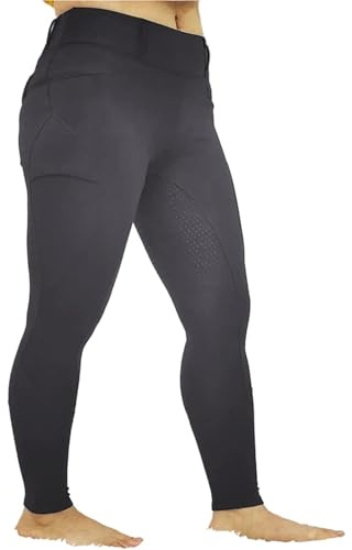 RUWLFE Pantaloni Sportivi da Equitazione Invernali Donna, Leggings equestri, Pantaloni alla Zuava per Donna(L)