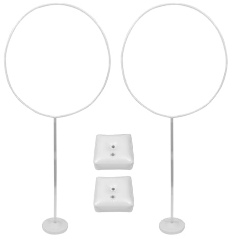 Holibanna Balloon Column Arch Stand Kit with Water Bags for Wedding Party Decorations and Birthday Layout Props, 2pcs Set