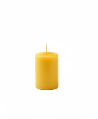 Cereria Di Giorgio - 16 vaxljus - diameter 4 cm höjd 5 cm - senapsfärg - 7 timmars livslängd - doftfri