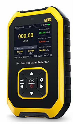 GC01 Détecteur de rayonnement nucléaire Détecteur de radiation nucléaire Compteur Geiger Compteur dosimètre Marbre professionnel Radiation radioactive Lonisation compteur Geiger (batterie intégrée)