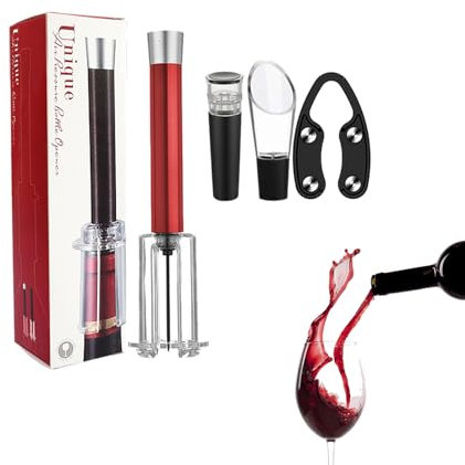 Xujuika Tire Bouchon De Vin, Ouvre-Bouteille De Vin avec Pompe À Pression d'air pour La Maison, Ensemble D'ouvre-vin, Extracteur De Bouchon Simple, Accessoires pour Le Vin