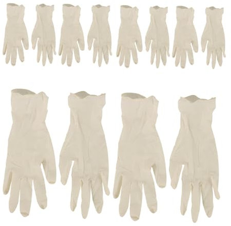 UKCOCO Kinder Einweghandschuhe Latex Lebensmittelecht Rutschfest Kleine Größe 20 Stück Schutzhandschuhe Für Küche Und Reinigung