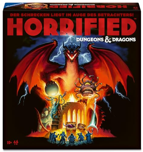 Ravensburger 24755 - Horrified Dungeons & Dragons - Kooperatives Brettspiel für alle ab 10 Jahren, für Spieleabende mit Freunden oder Familie, für 1-5 Horrified und D&D Fans, deutsche Ausgabe