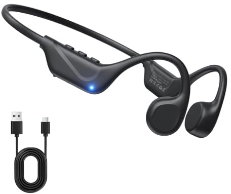 XIHXWL Bone Conduction Headphones Bluetooth 5.4, Open Ear Wireless Headphones with Mic, IPX5 Waterproof Sport Earphones for Running, Cycling, Hiking, Gym Workout