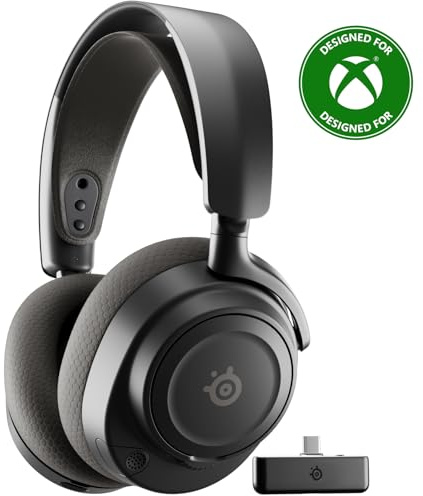 SteelSeries Arctis Nova 7X Wireless Gen 2 Gaming Headset - Real-Time App Control, 50+ HR Play, Neodymium Drivers, Mix 2.4GHz/Bluetooth, Xbox, PC, PS5/PS4, Switch 1/2, Mobile - Black